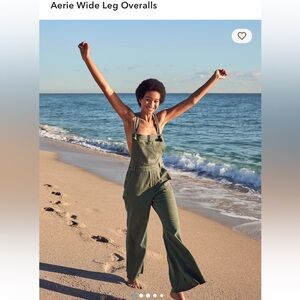 Aerie Wide Leg Overalls